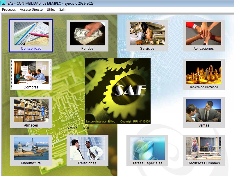 Tablero de comando del ERP